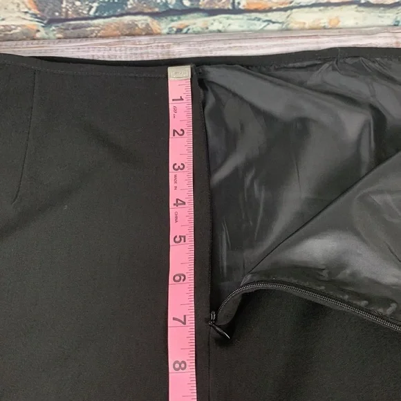 Larry Levine black stretch maxi skirt Sz 16 - Picture 6 of 11